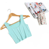 2019 Summer Slim Render Short Top Sexy Women Sleeveless U Croptops Tank Tops Solid Black/White Crop Tops Vest Tube Top 8Color