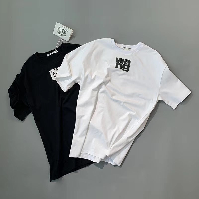 Fashion brand 2020 spring and summer women's new white letter short sleeve T-shirt women's net red versatile loose top bottom