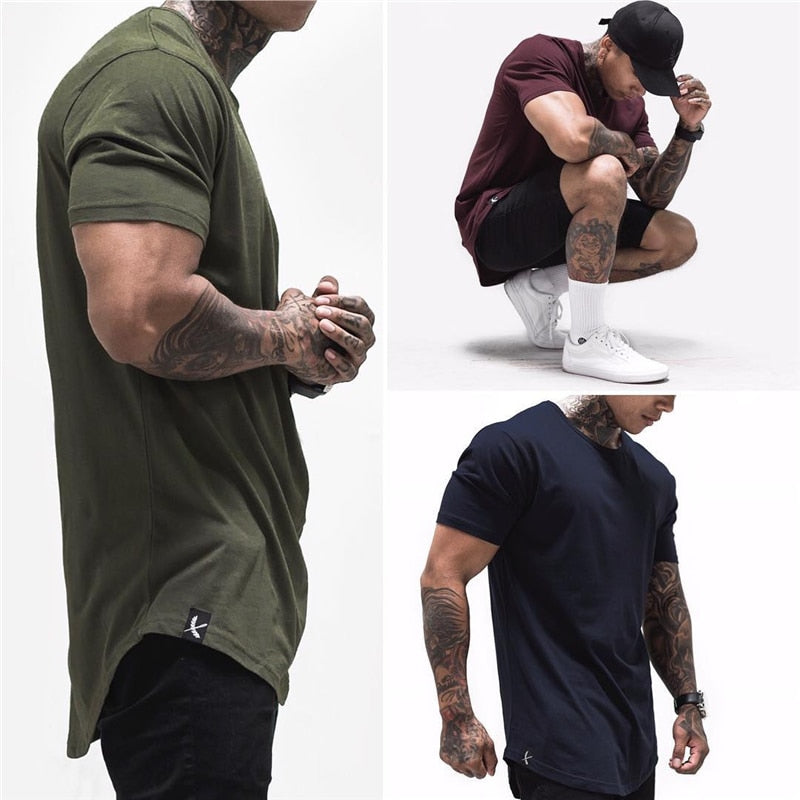 2020 New Cotton T Shirt Men Breathable T-Shirt Homme Gyms Shirt Men Fitness Summer Fashion Gyms Tight Tops