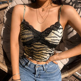 2020 E-Girl Style Spaghetti Strap V-neck with Lace Cropped Tops Y2K Summer Fashion Ribbed Solid Backless Blue Cami Streetwear